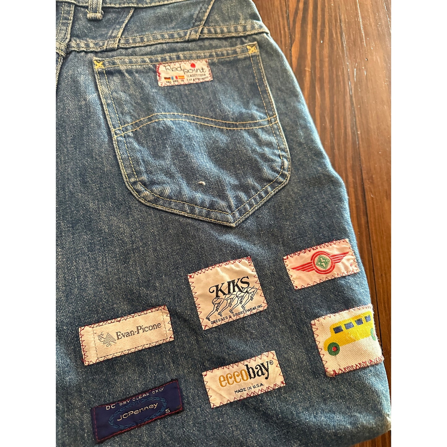 Vintage Handmade Denim / Lee Jeans Tag Patchwork Bag Tote