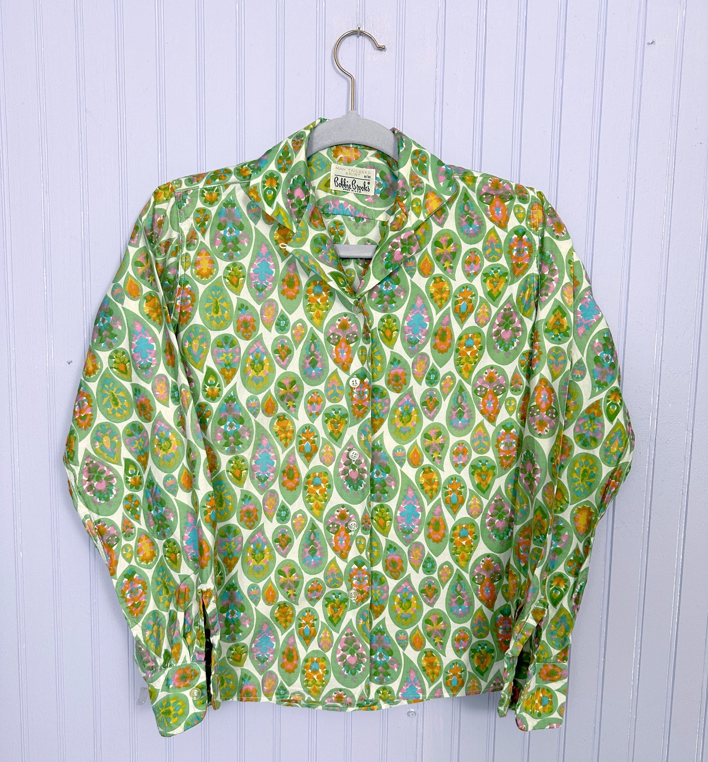 1960's Psychedelic Cotton Paisley Buttondown