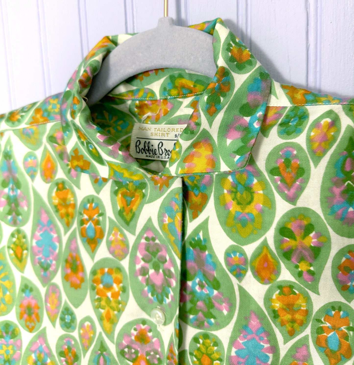 1960's Psychedelic Cotton Paisley Buttondown