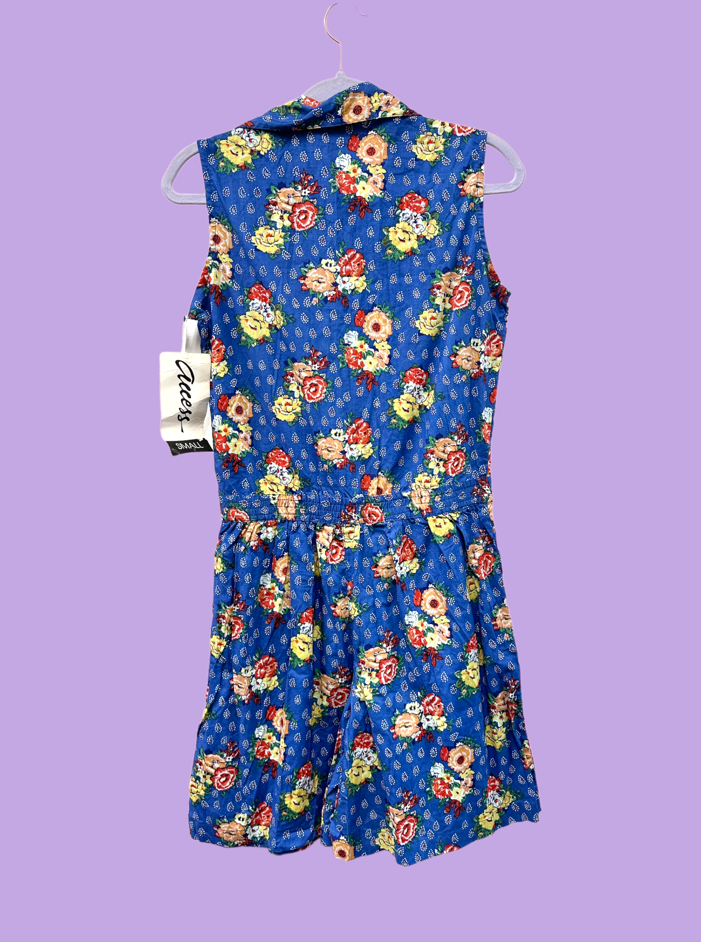 NOS 1990's Access Romper Blue Floral
