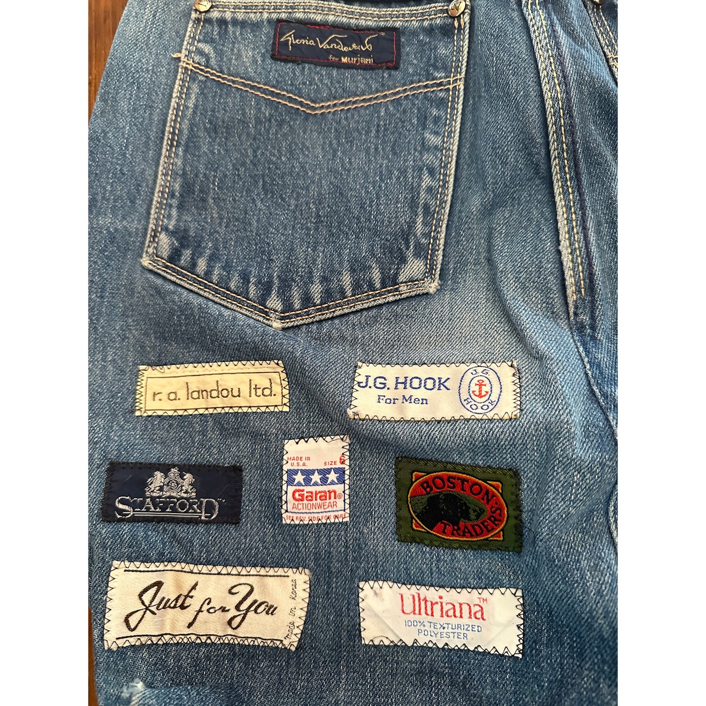 Vintage Handmade Denim / Jeans Tag Patchwork Bag Tote "NORMA"