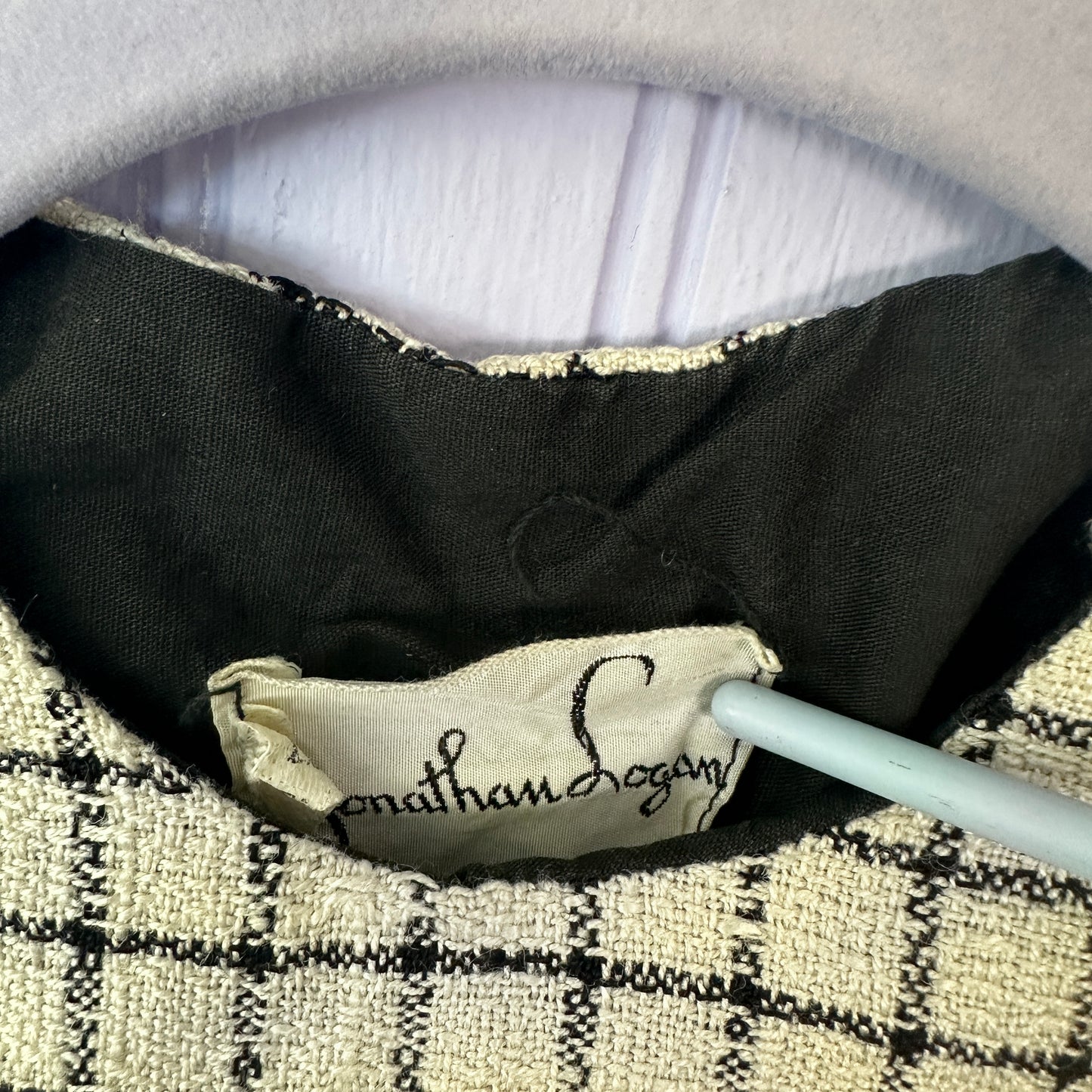 Early 1960's Button up Crop in Black and White