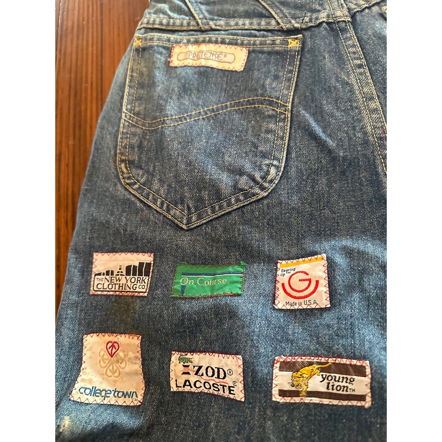 Vintage Handmade Denim / Lee Jeans Tag Patchwork Bag Tote