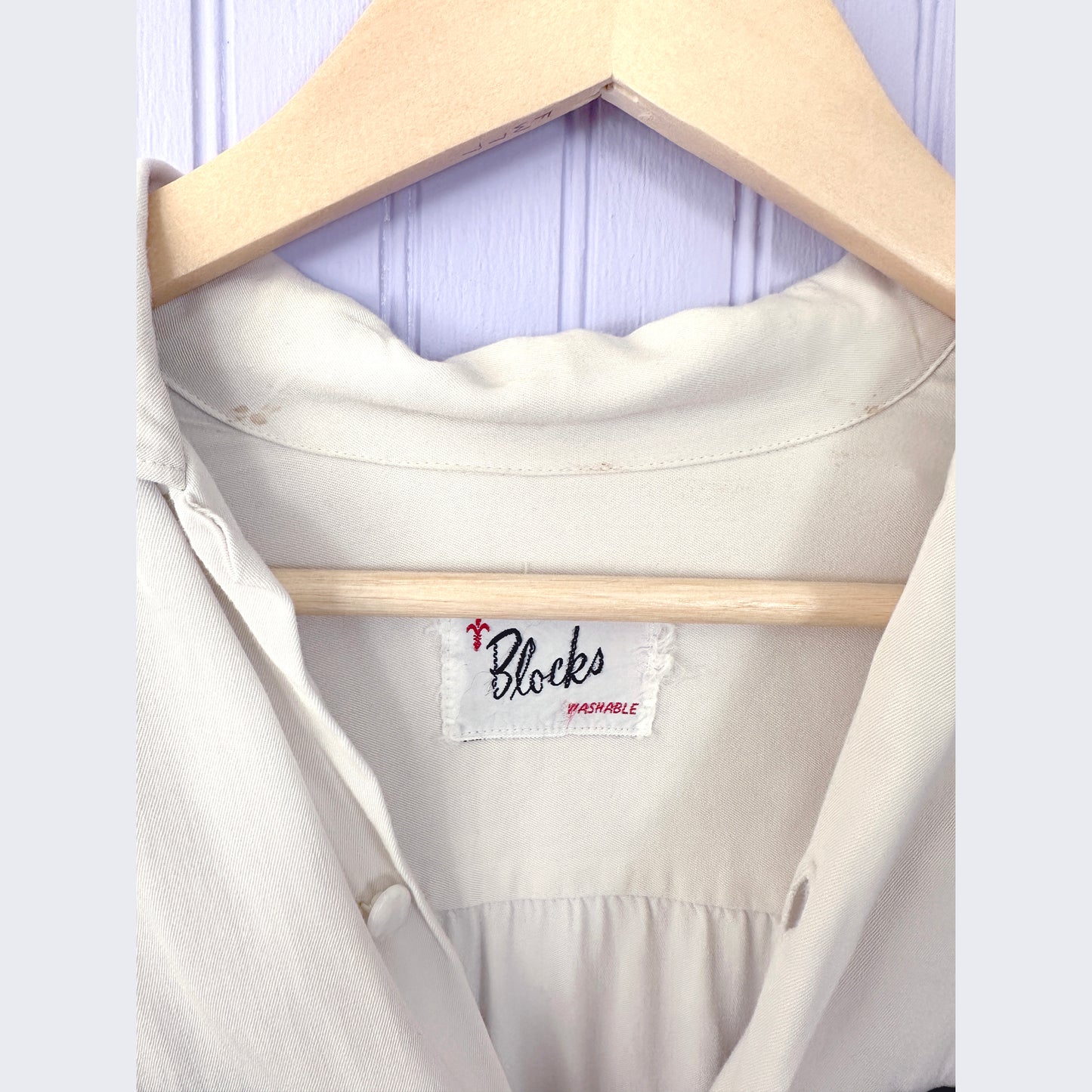 1950's Colorblock Gabardine Rockabilly Top