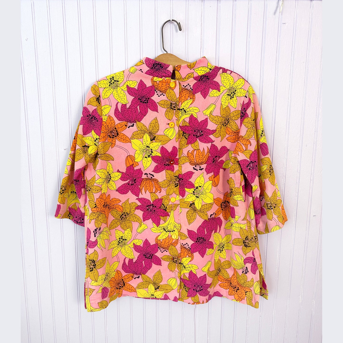 1960's Saks Fifth Avenue Floral Psychedelic Top