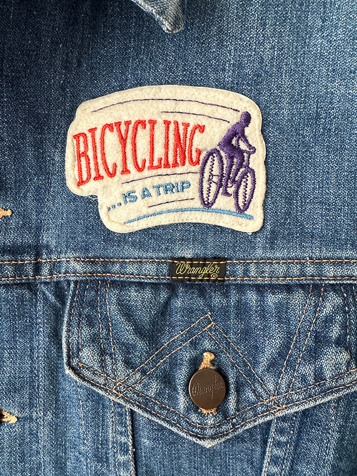 Triumph Motorcycles Denim Vest with Bicycle Patch Wrangler