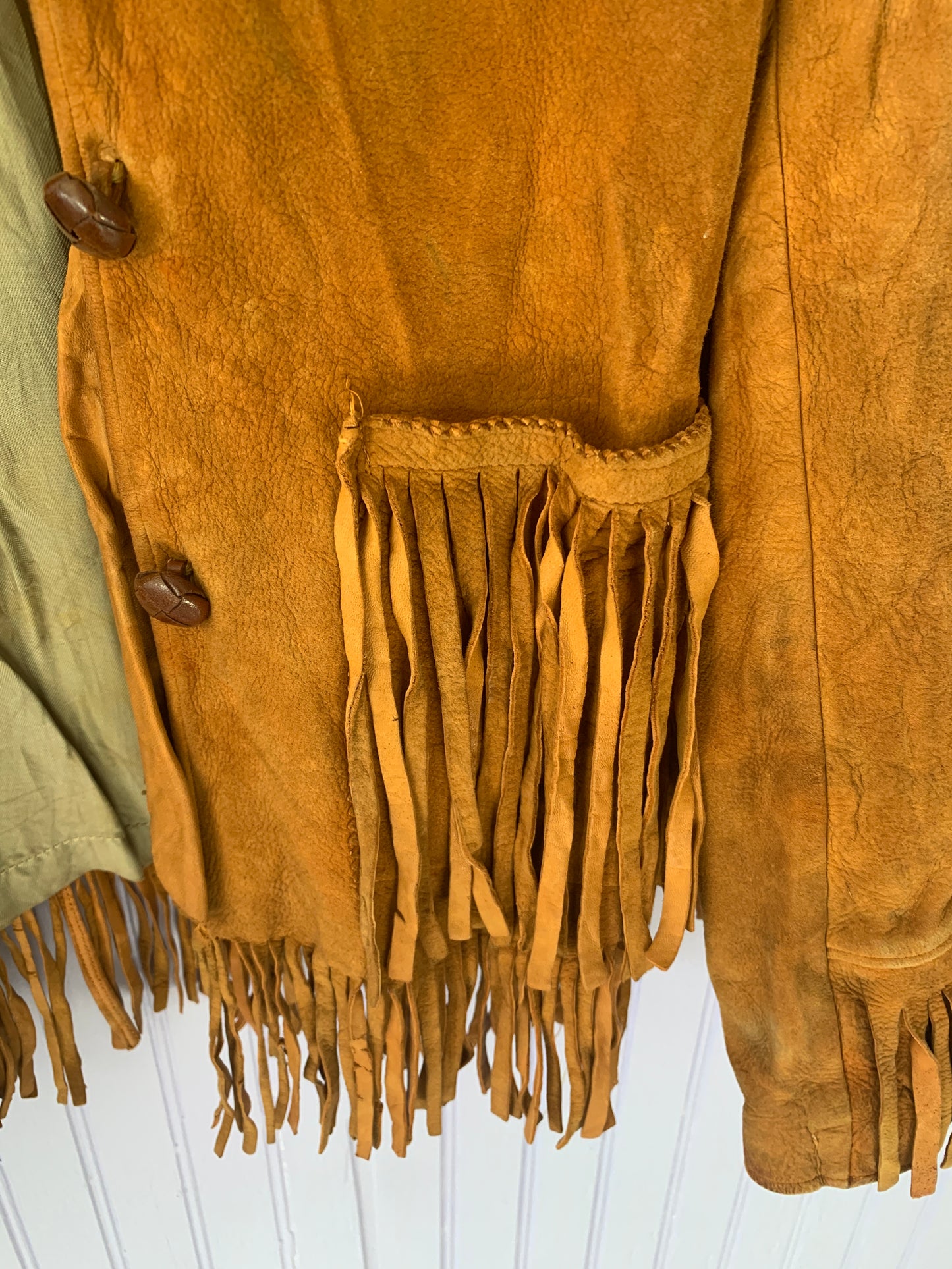 1950's Buckskin Leather Jacket with Fringe