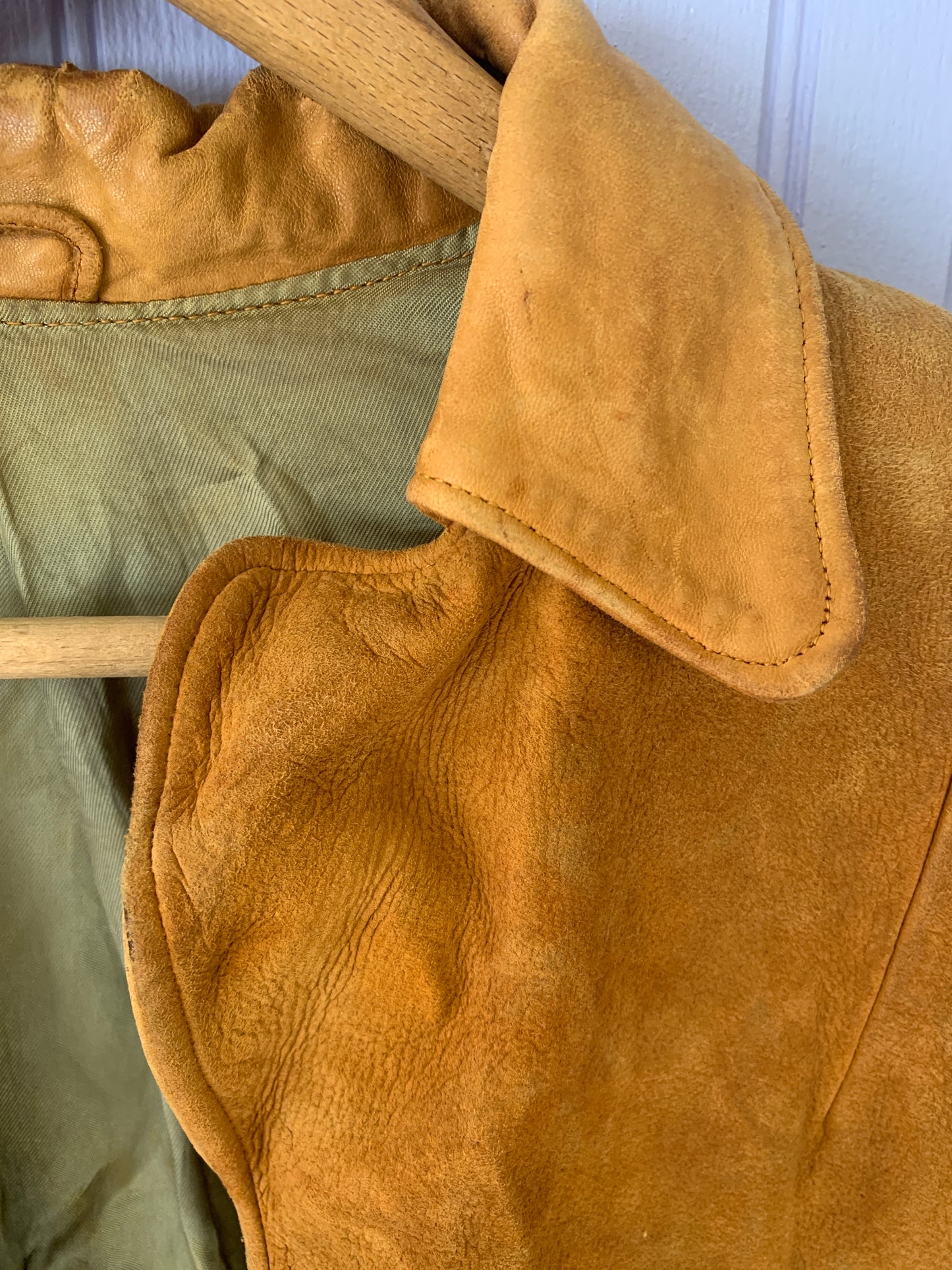 1950's Buckskin Leather Jacket with Fringe