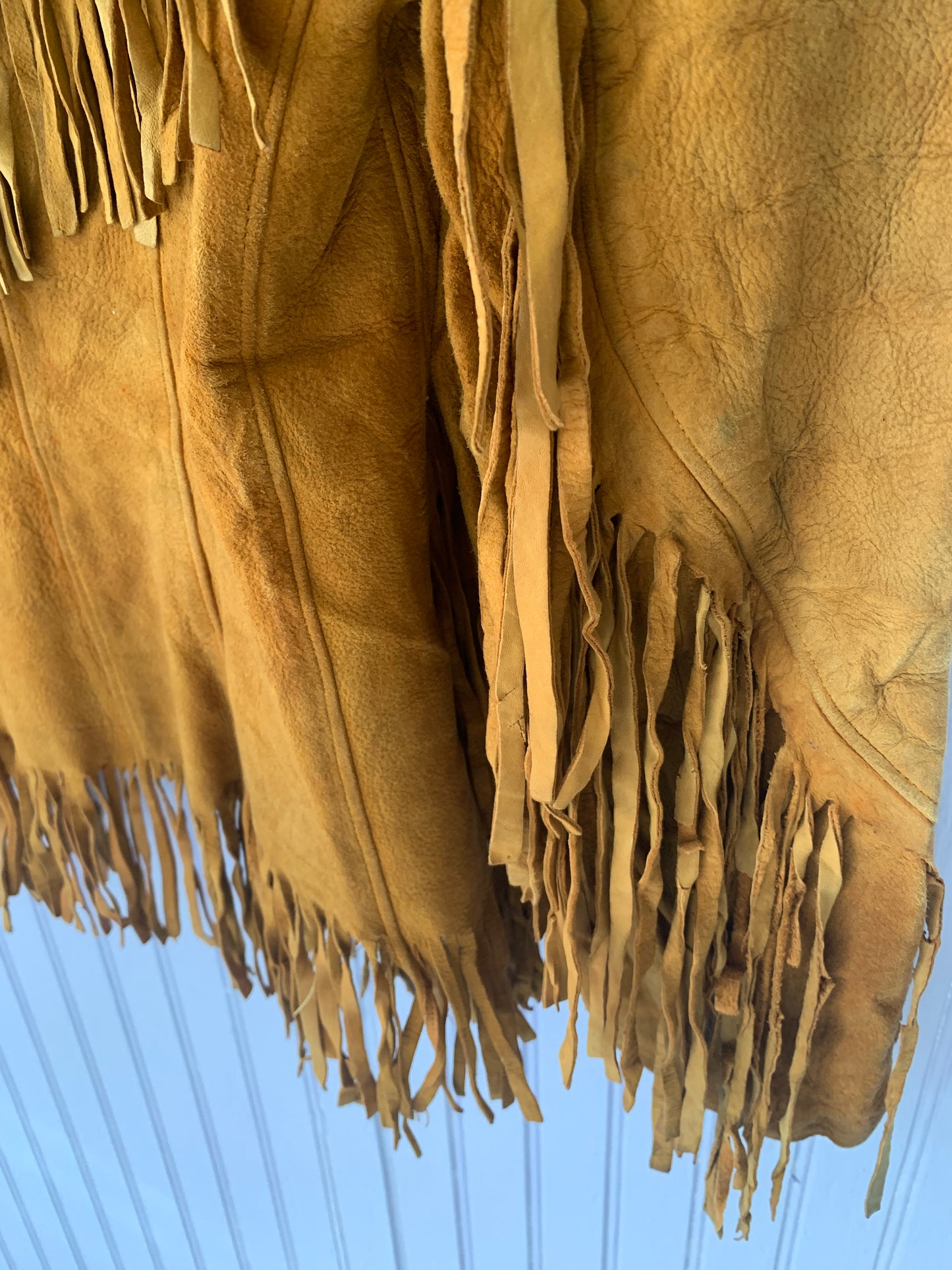 1950's Buckskin Leather Jacket with Fringe