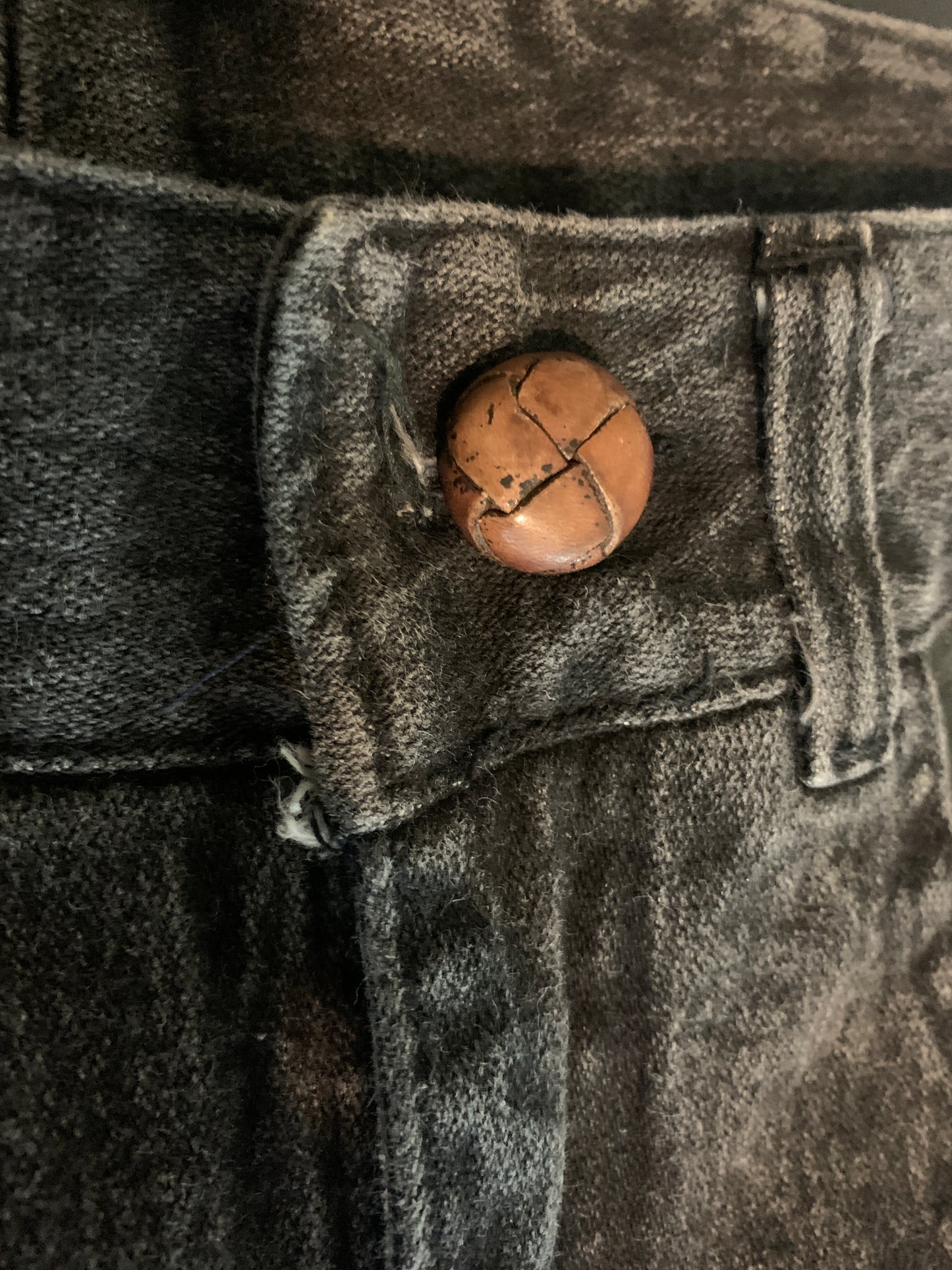 Black Denim & Leather Jeans by Watch L.A.