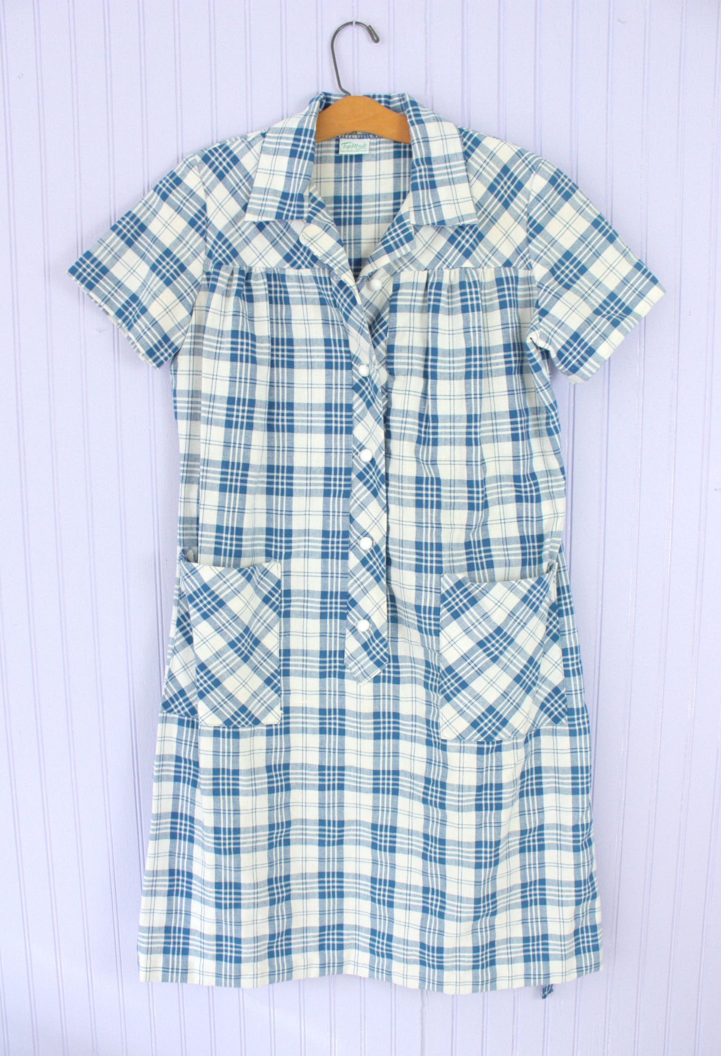 Belted Plaid Midi Shift Dress
