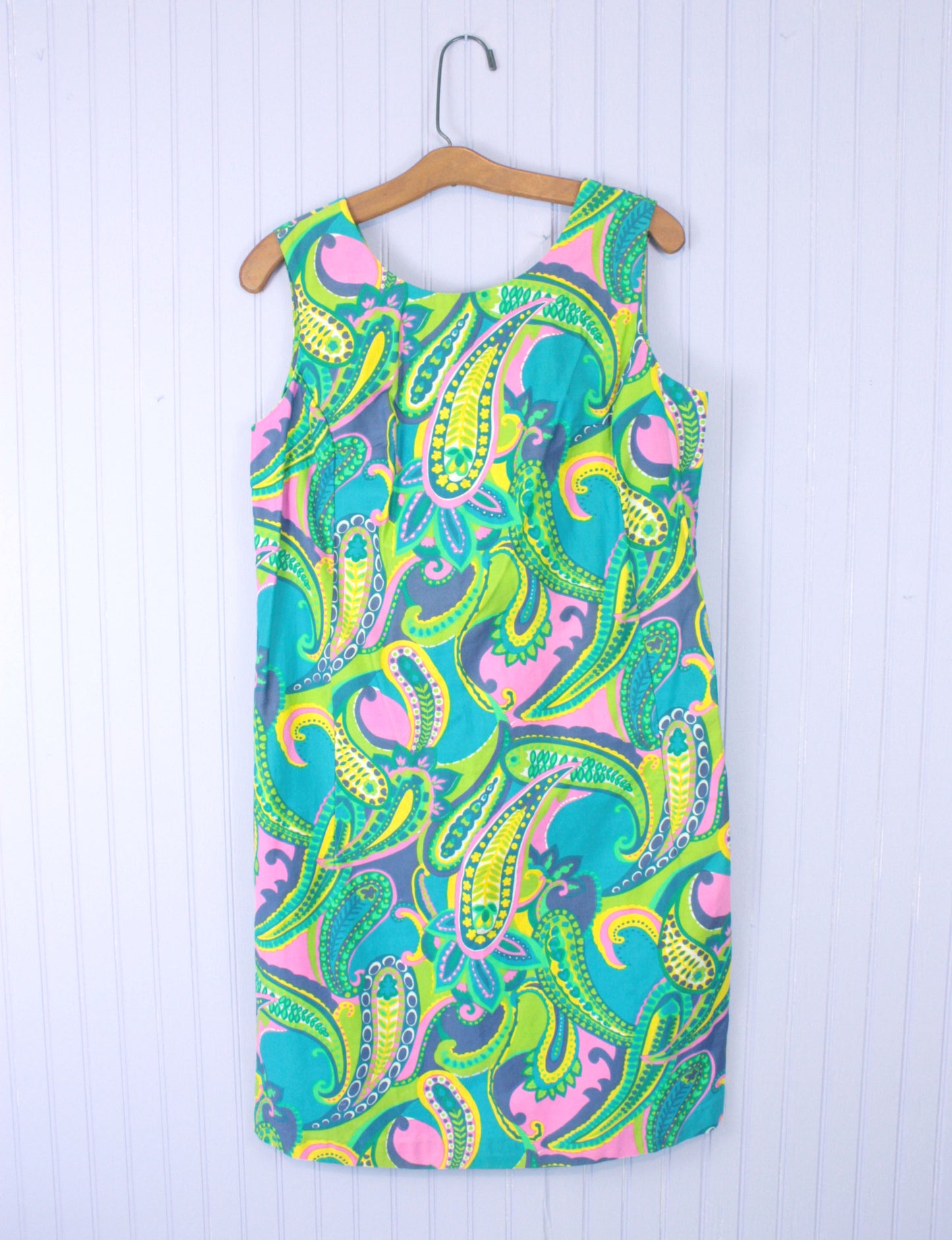 Paisley 1960s Mini Shift Dress