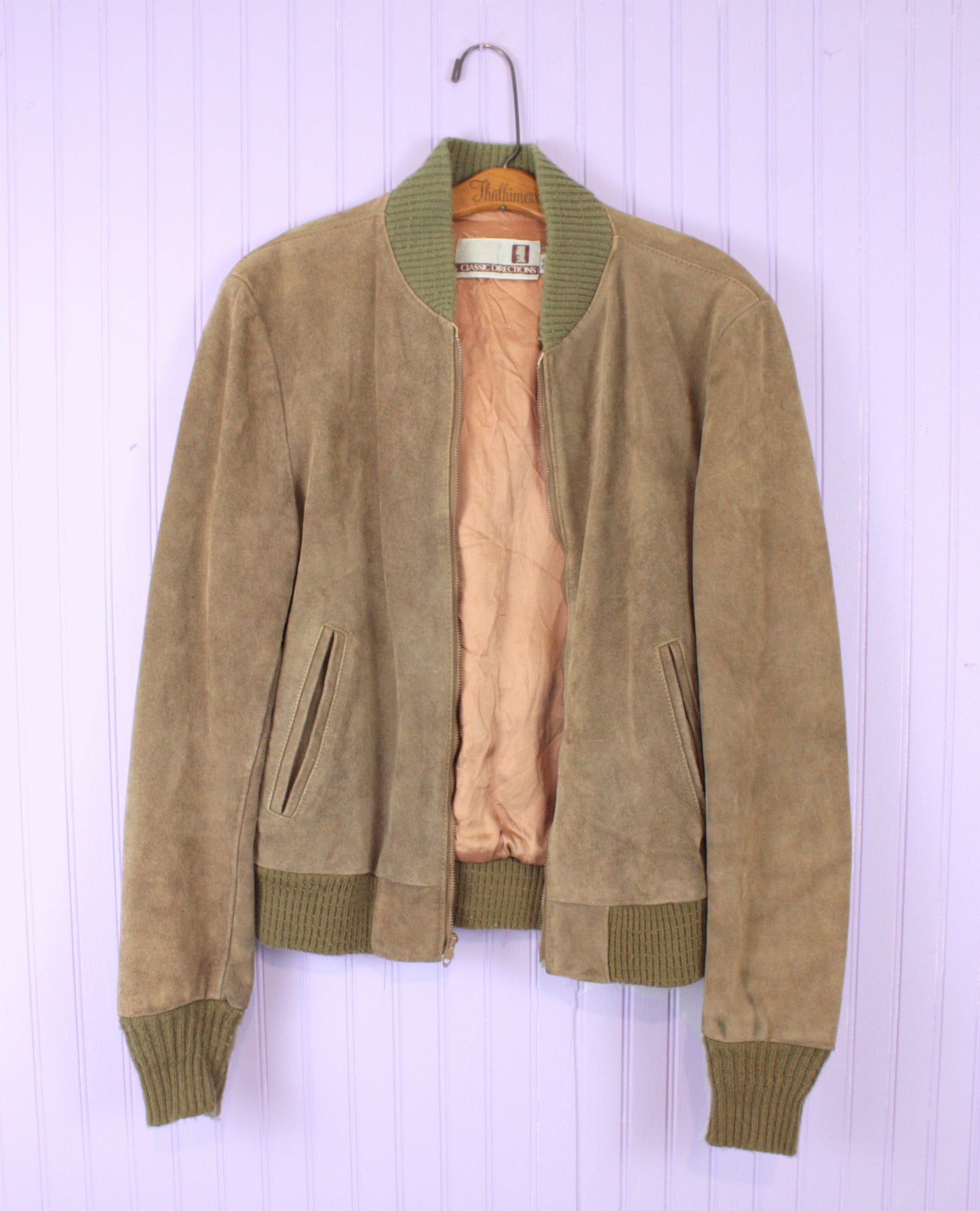 Vintage Leather Bomber Jacket by Classic Directions