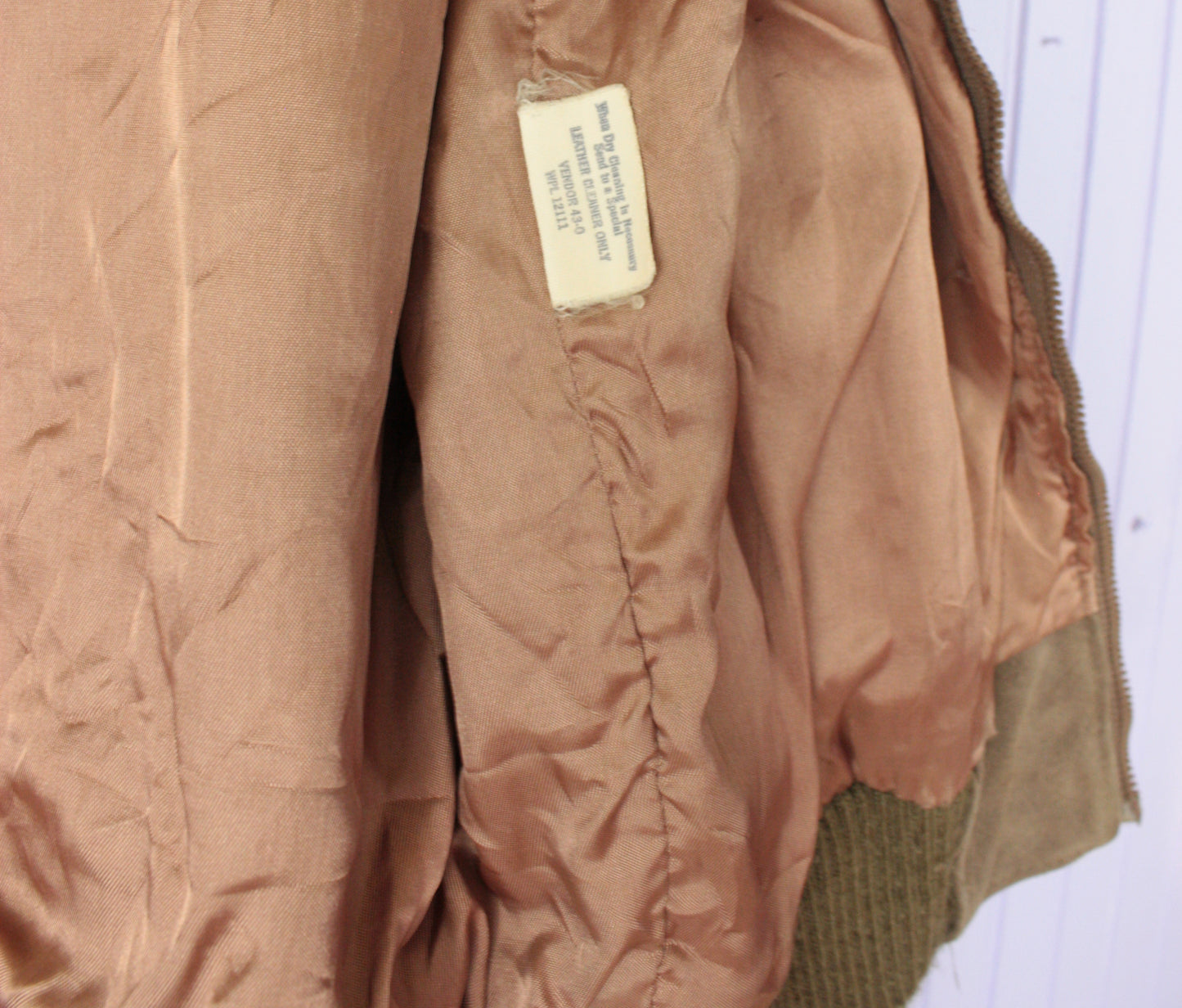 Vintage Leather Bomber Jacket by Classic Directions