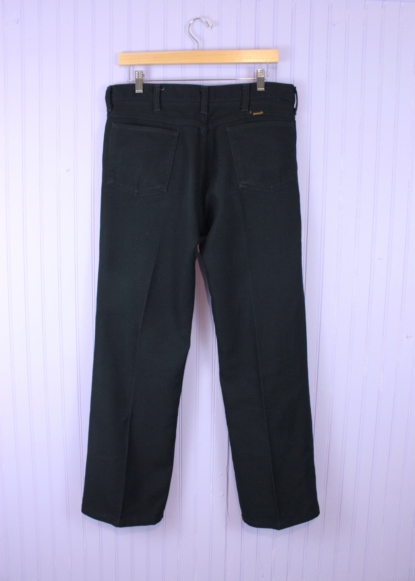 1970's Black Wrangler Wrancher Trousers Knit Pants 34" x 30"