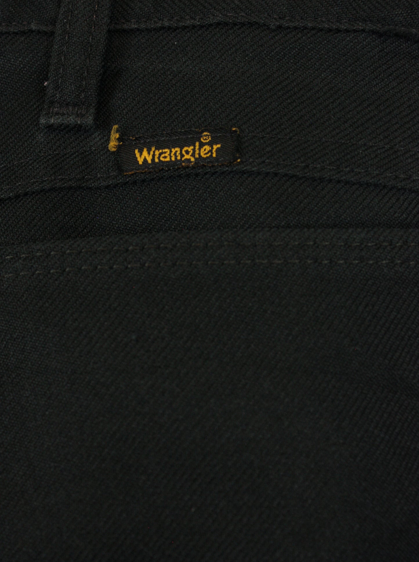1970's Black Wrangler Wrancher Trousers Knit Pants 34" x 30"