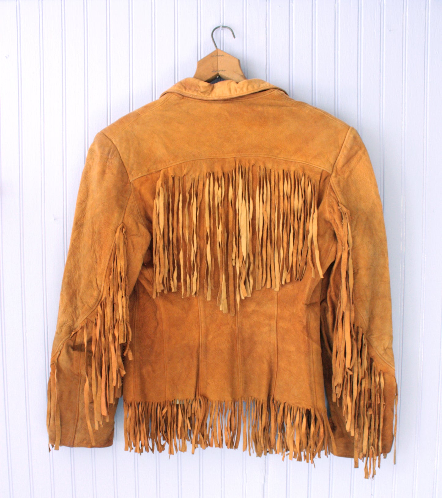 1950's Buckskin Leather Jacket with Fringe