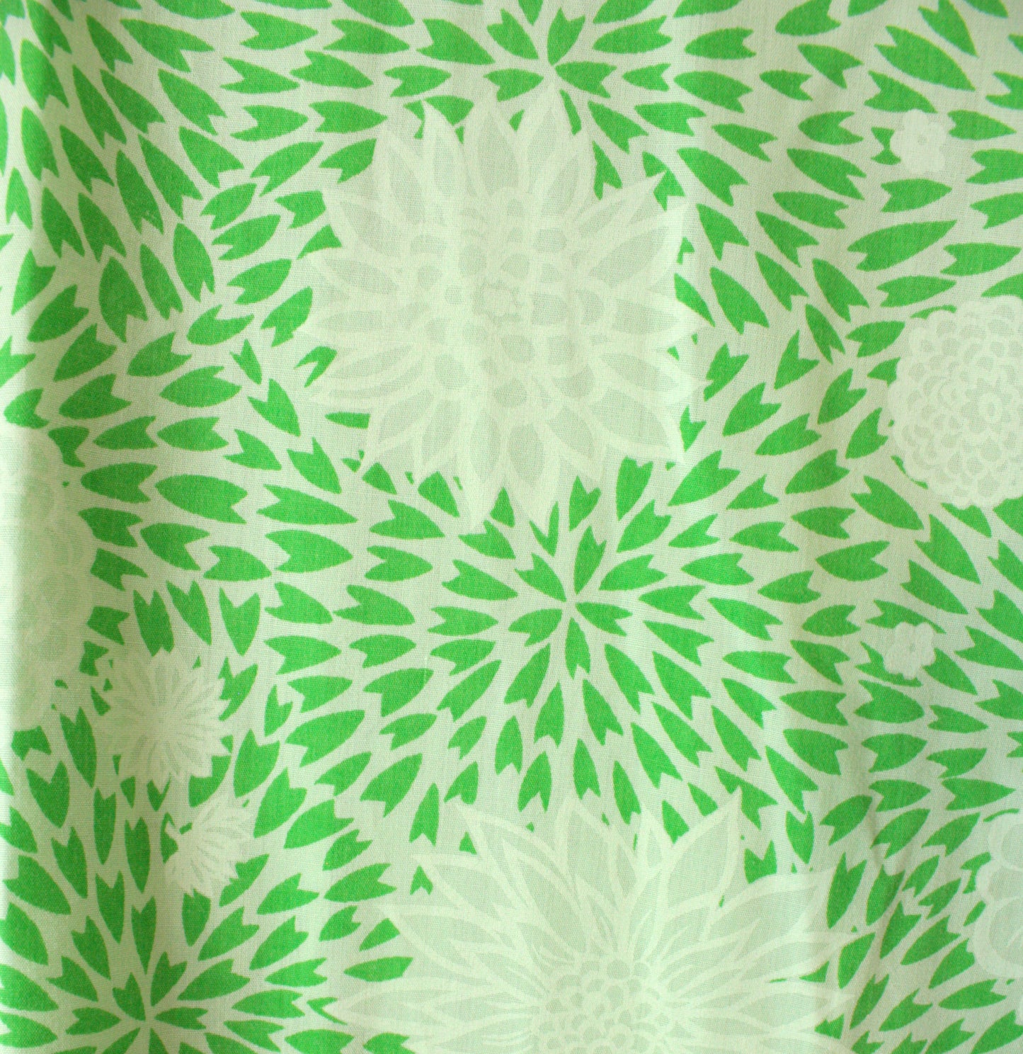 Green Floral House Coat 1960's Dress
