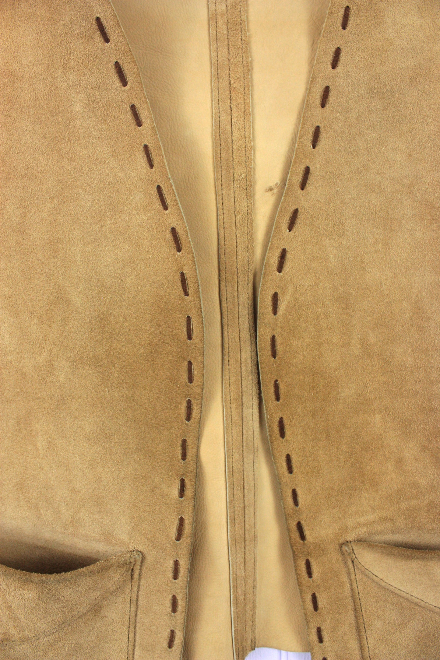 Leather Rawhide Vest 1970's