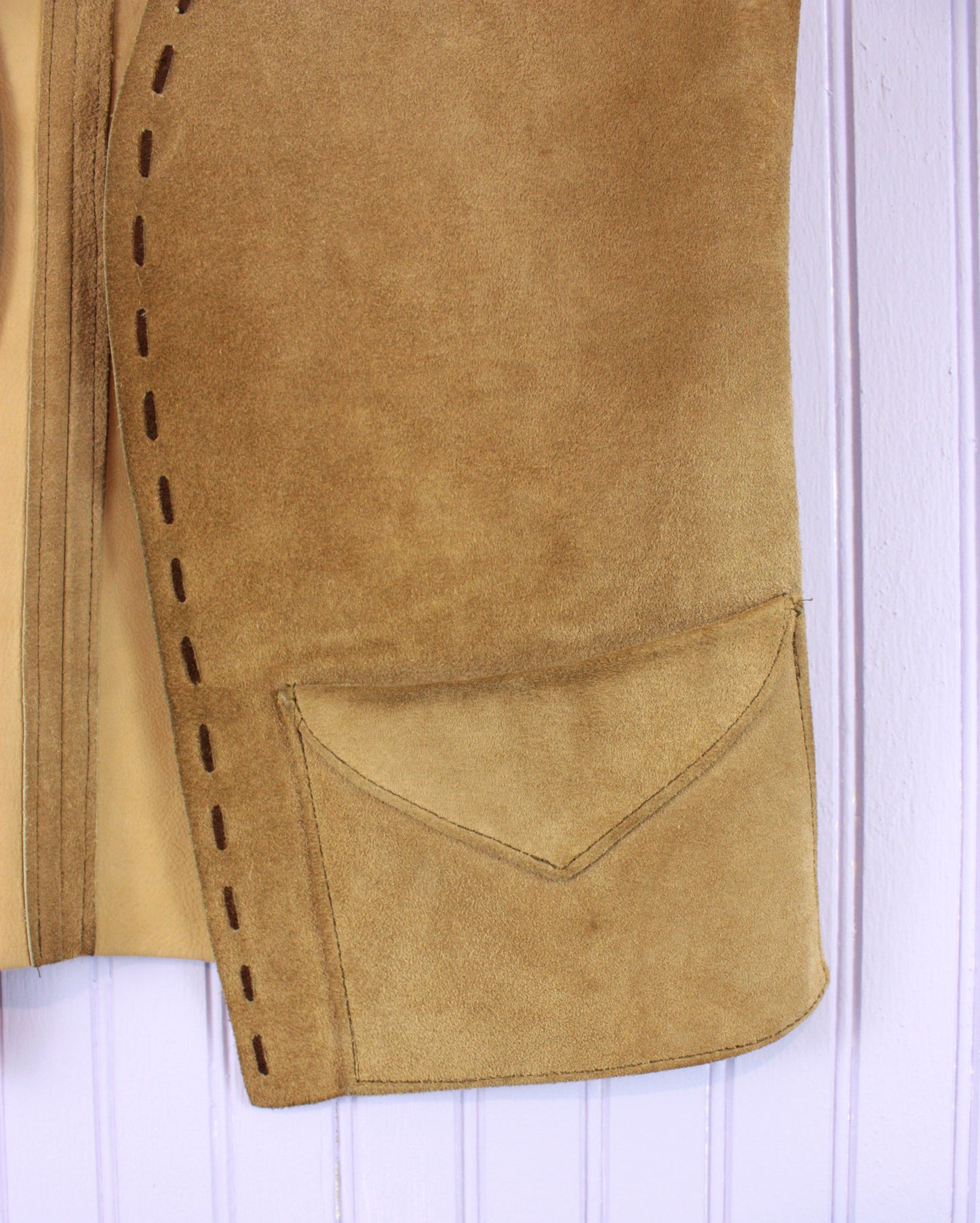 Leather Rawhide Vest 1970's