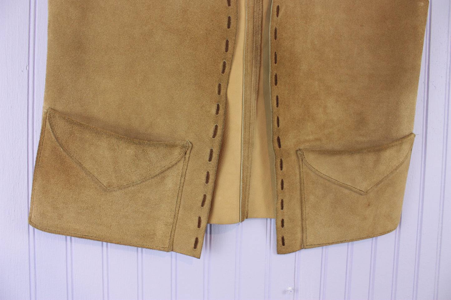 Leather Rawhide Vest 1970's