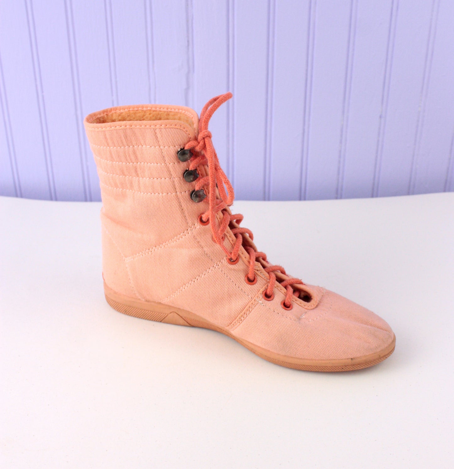 Coral Canvas Women's Booties