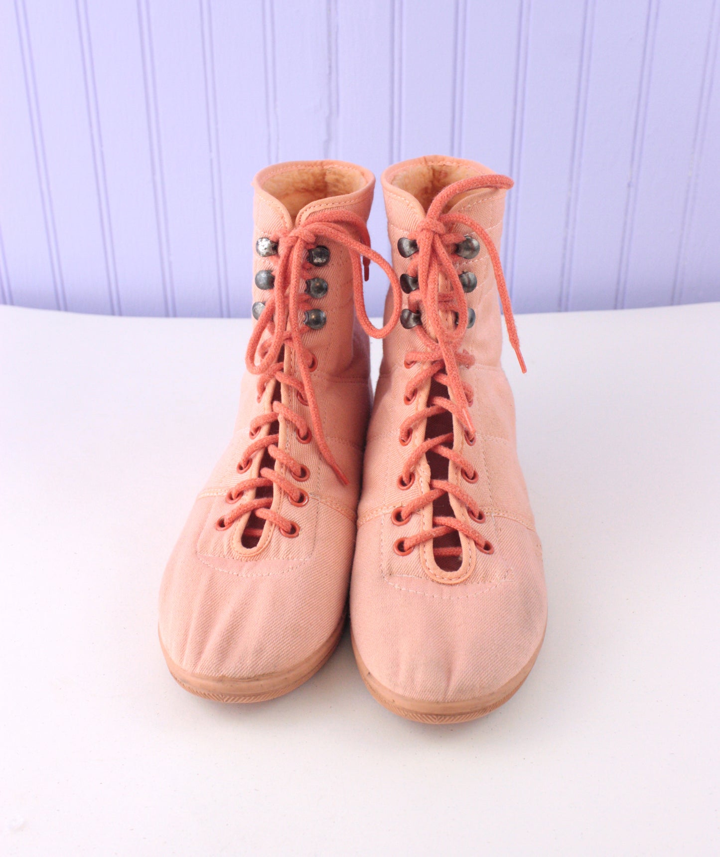 Coral Canvas Women's Booties