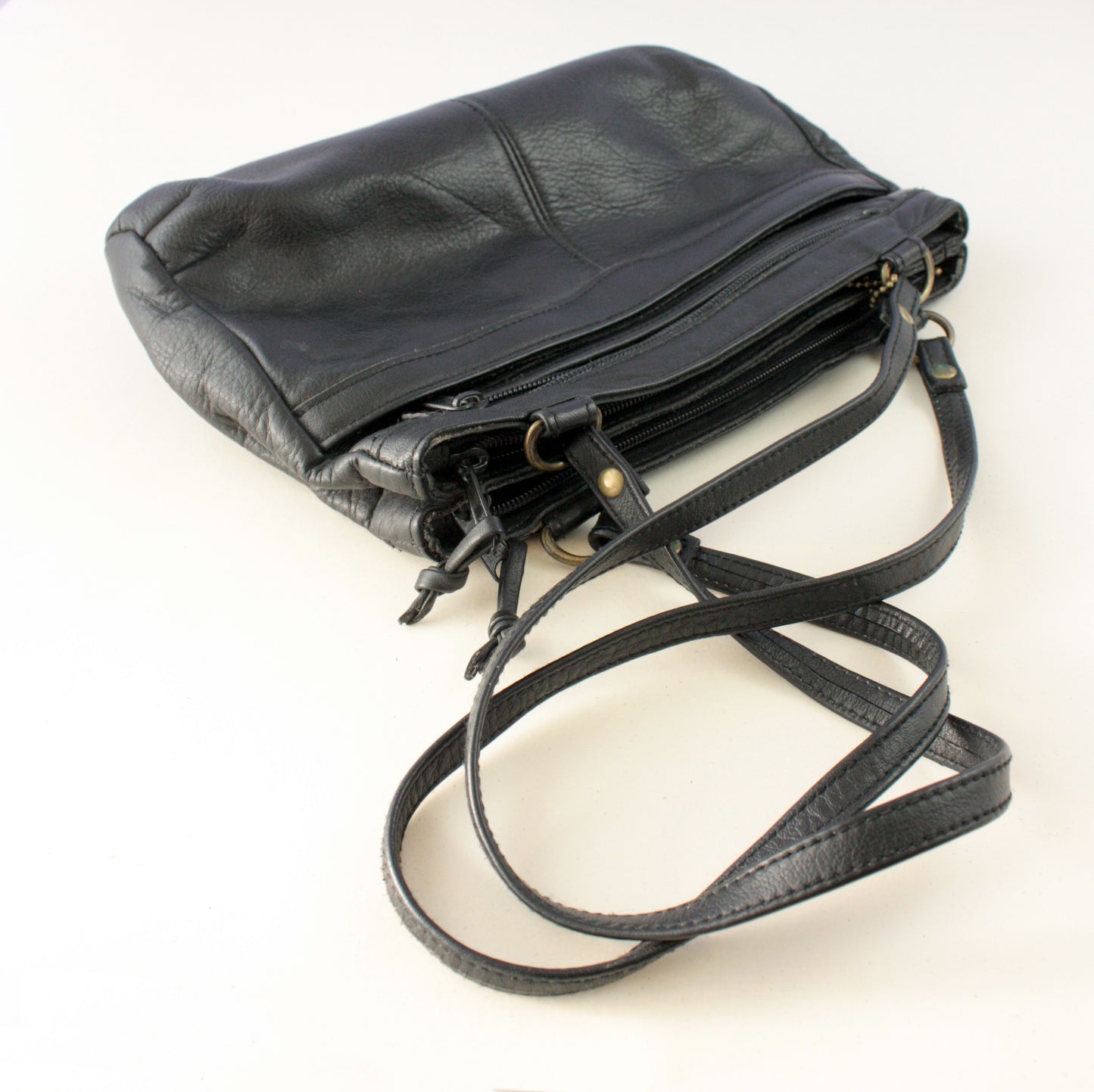 80's Black Leather Handbag
