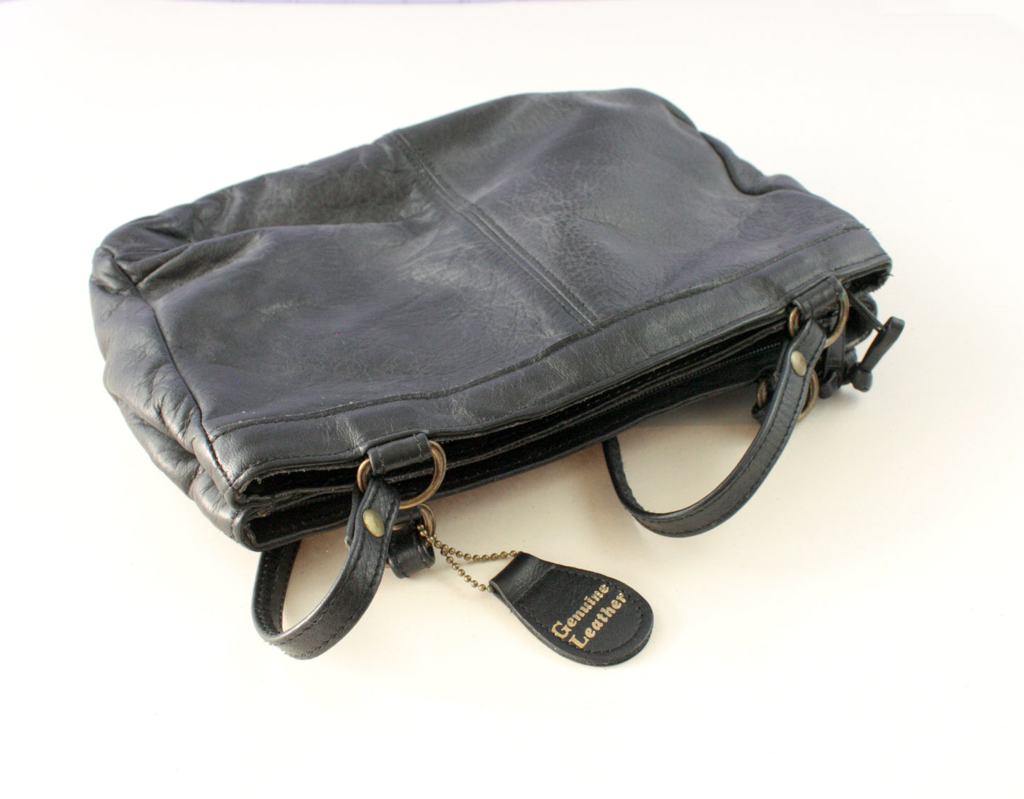 80's Black Leather Handbag