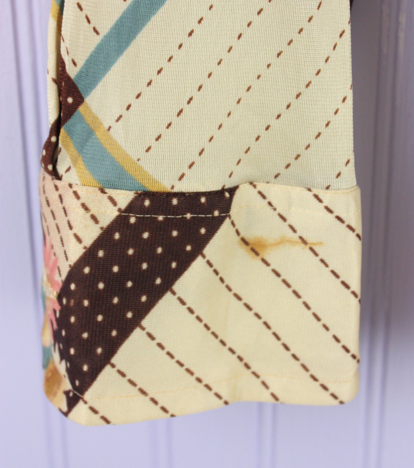 70's Polyester Floral & Striped Buttondown
