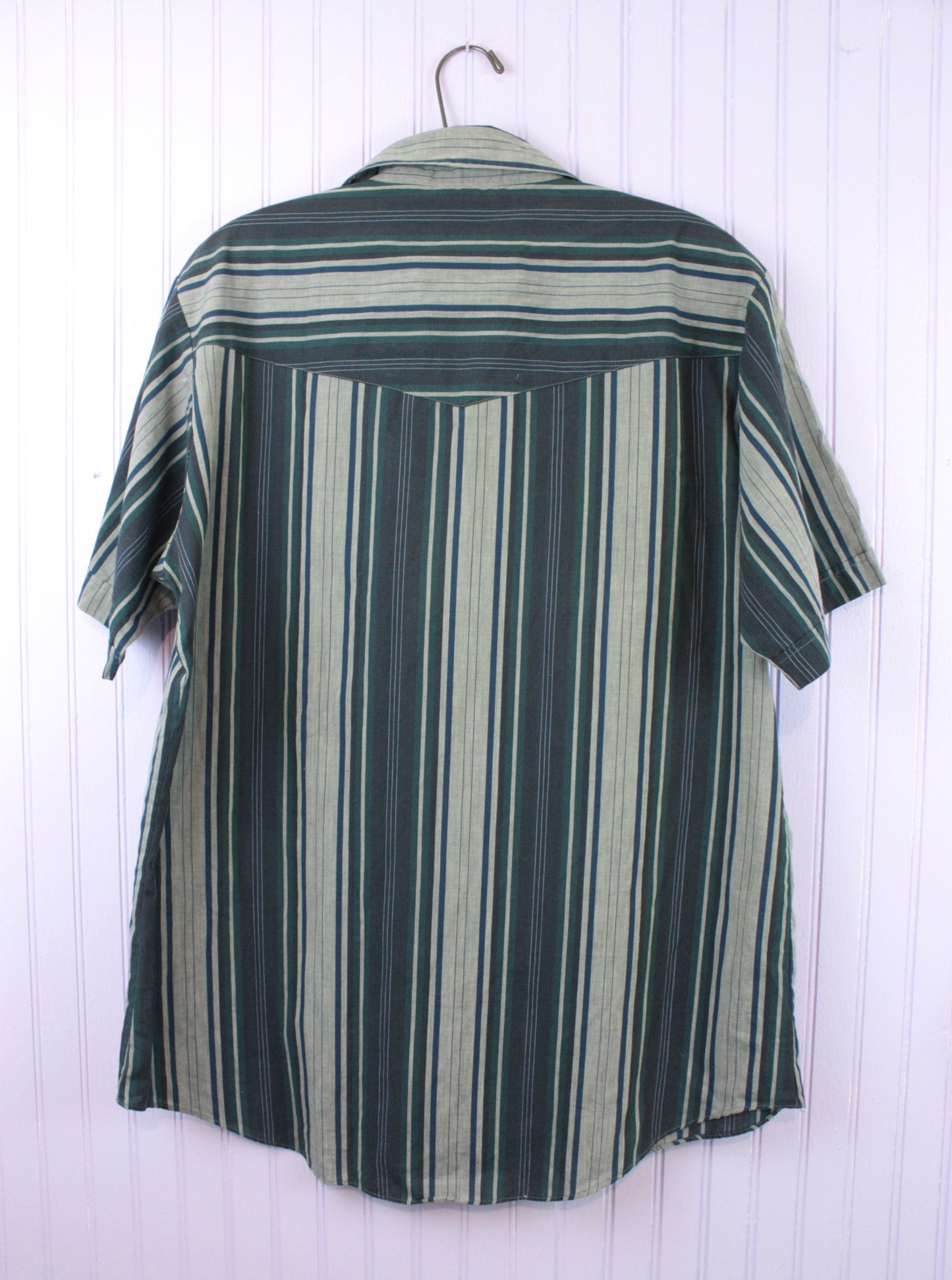 Ely Cattleman Pearl Snap Short-Sleeve Striped Shirt