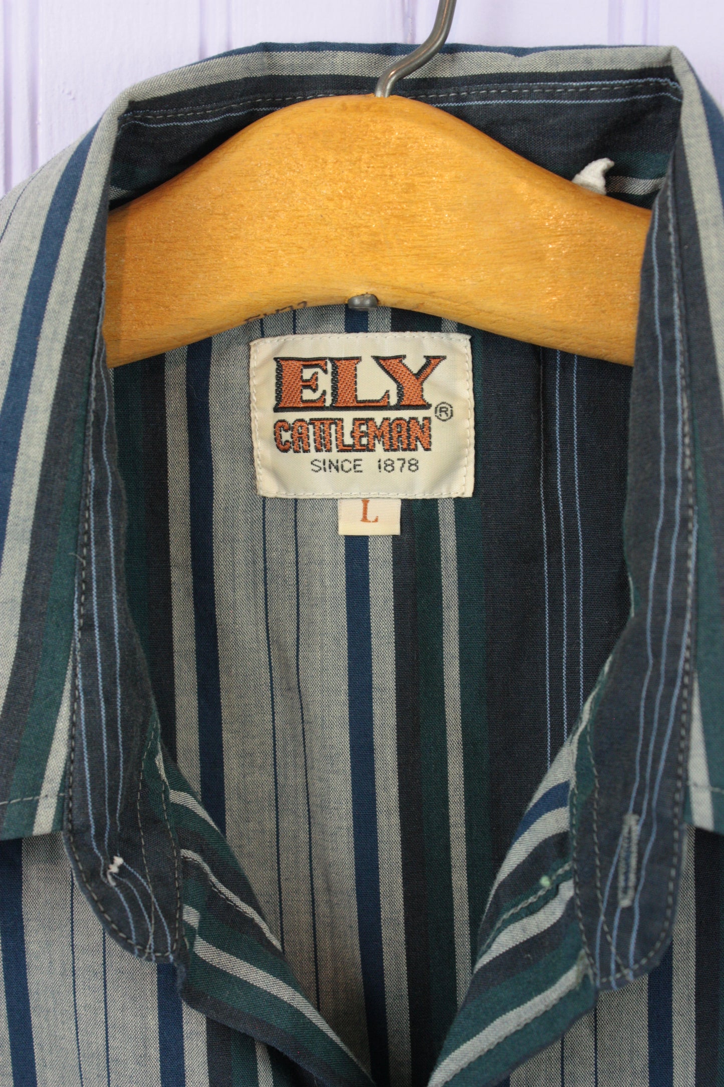 Ely Cattleman Pearl Snap Short-Sleeve Striped Shirt