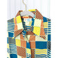 70's Dagger Collar Primary Color Geometric Buttonup