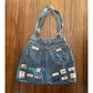 Vintage Handmade Denim / Lee Jeans Tag Patchwork Bag Tote
