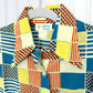 70's Dagger Collar Primary Color Geometric Buttondown