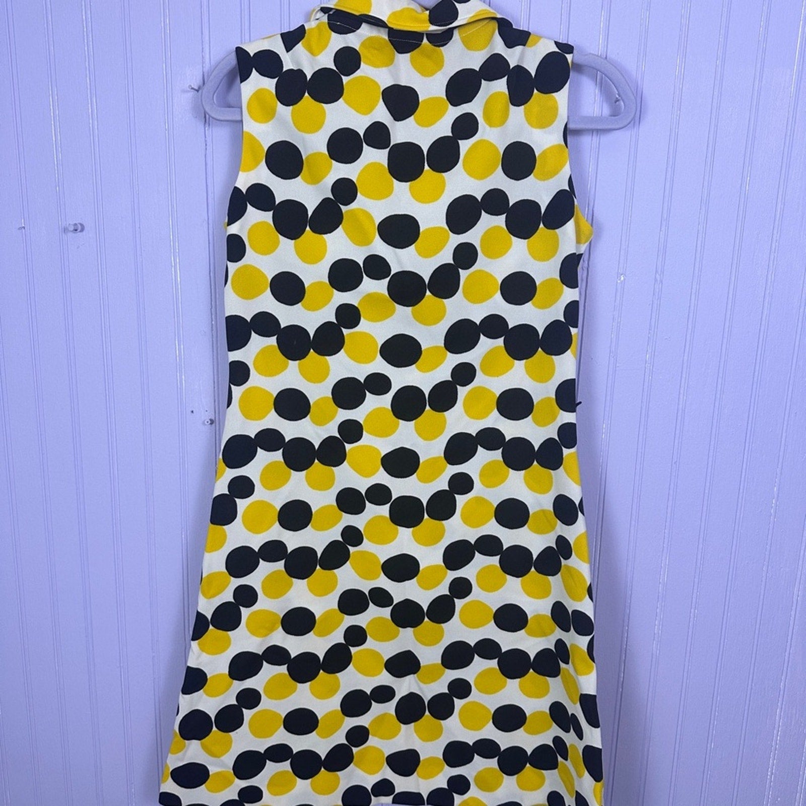60's Mod Polyester Mini Dress Polka Dots FUTURE OF WHAT 60's Mod Polyester Mini Dress Polka Dots FUTURE OF WHAT
