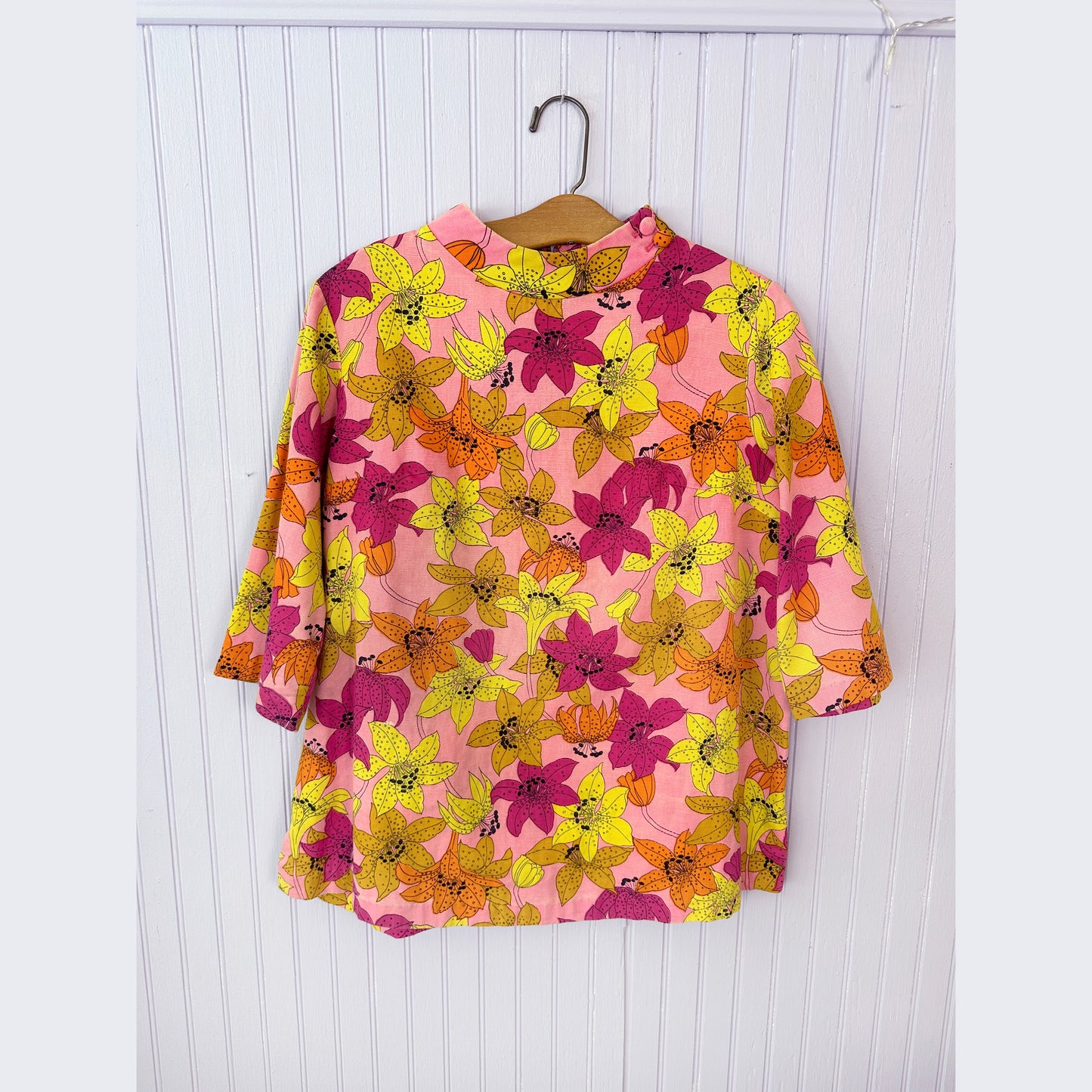 1960's Saks Fifth Avenue Floral Psychedelic Top