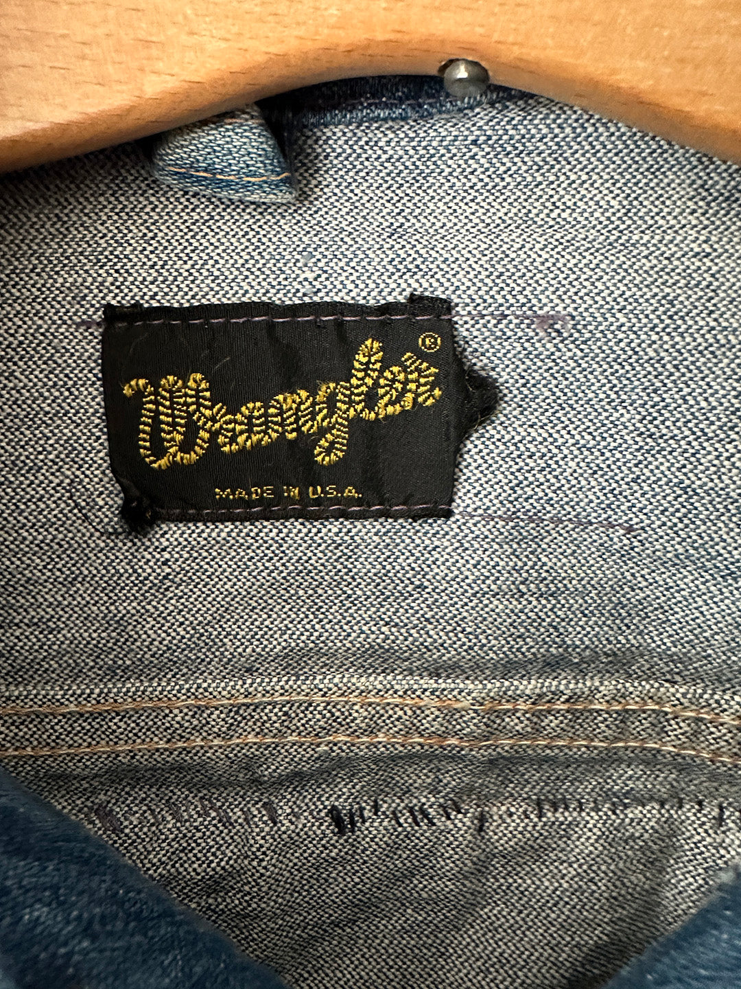 Triumph Motorcycles Denim Vest with Bicycle Patch Wrangler