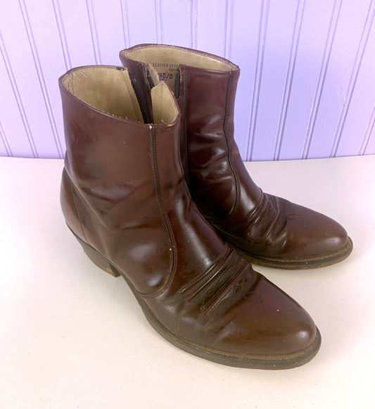 Leather booties Hanover 1970s