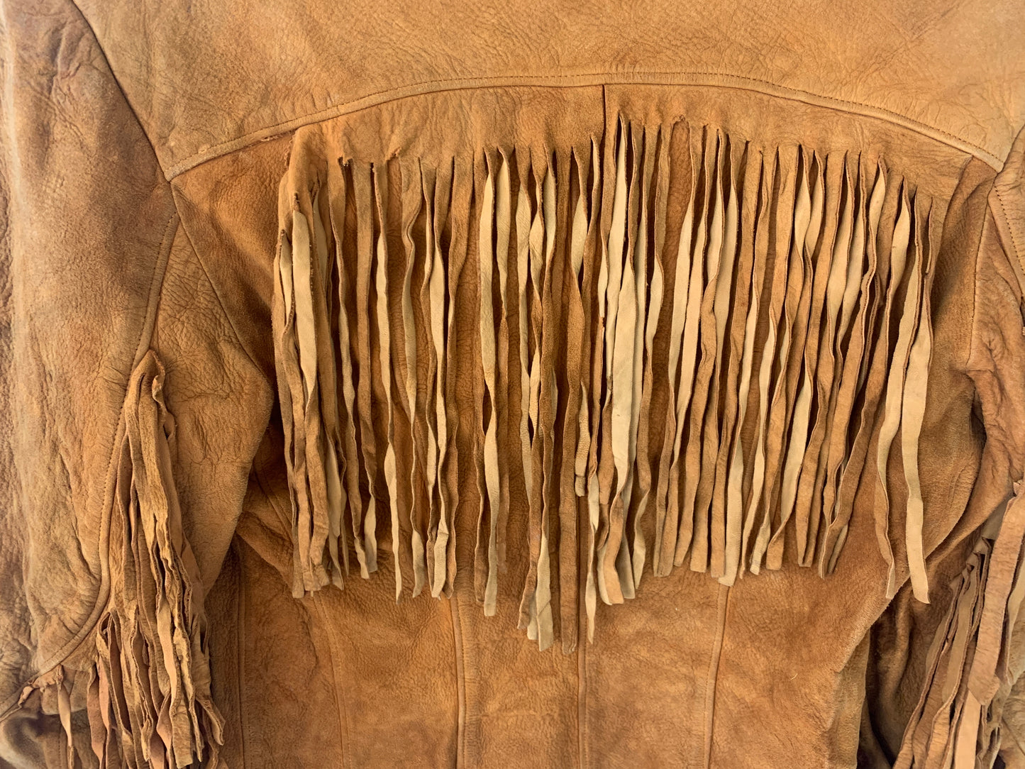 1950's Buckskin Leather Jacket with Fringe