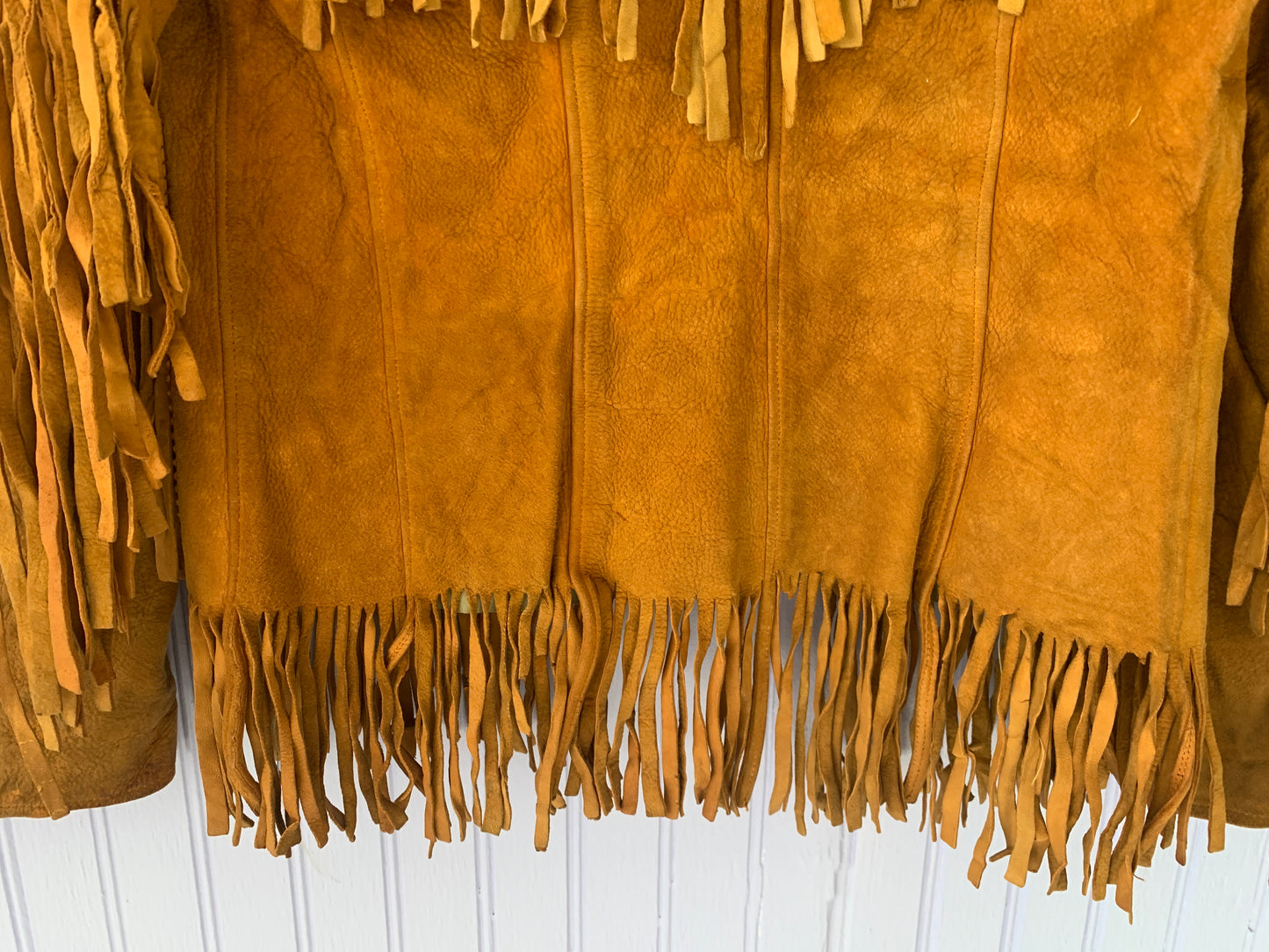 1950's Buckskin Leather Jacket with Fringe