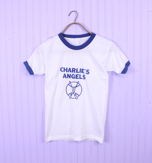 Charlie's Angels Baseball Tee 1970s Ringer