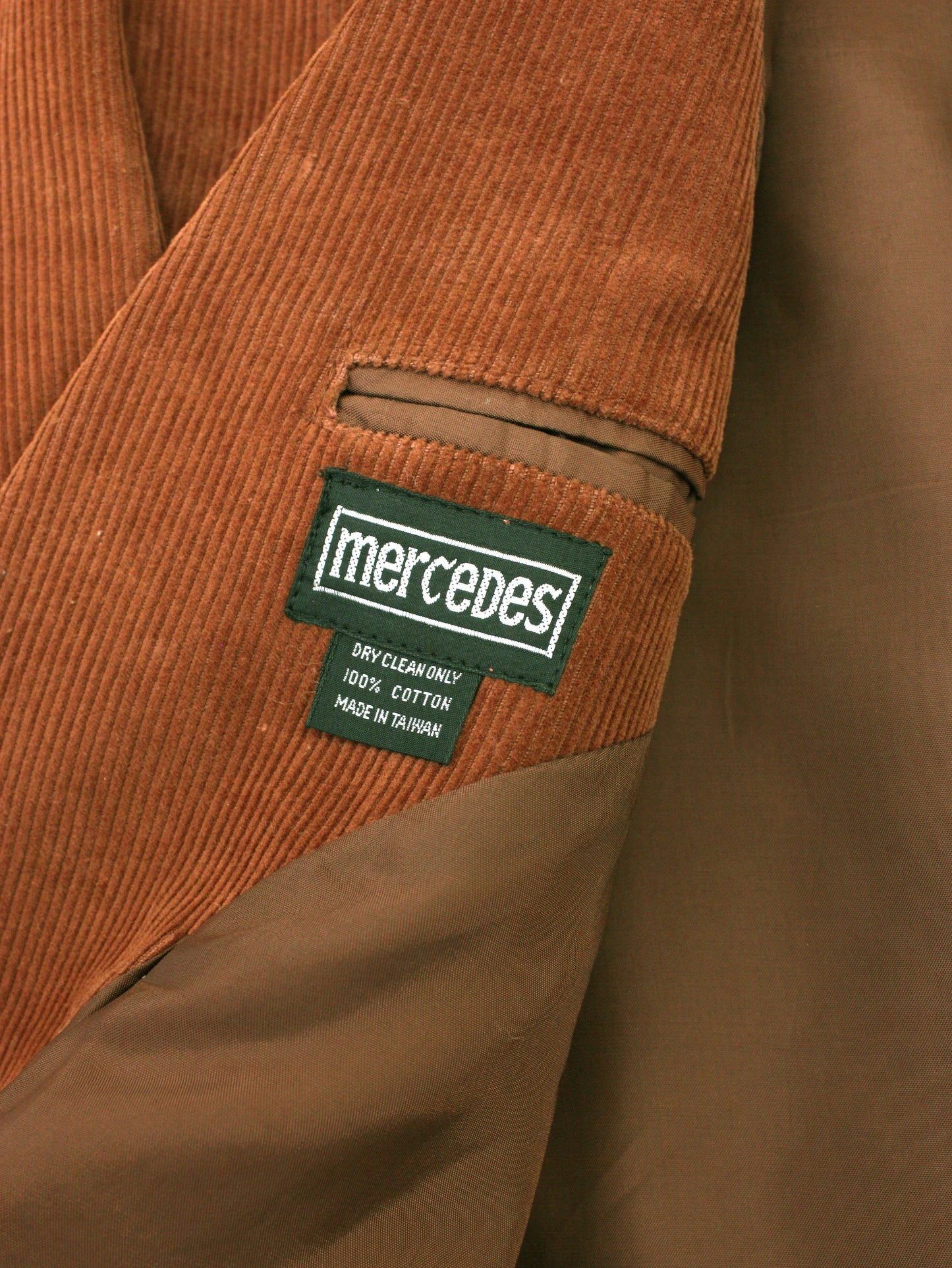 3 Piece 1970s Brown Corduroy Suit by Mercedes