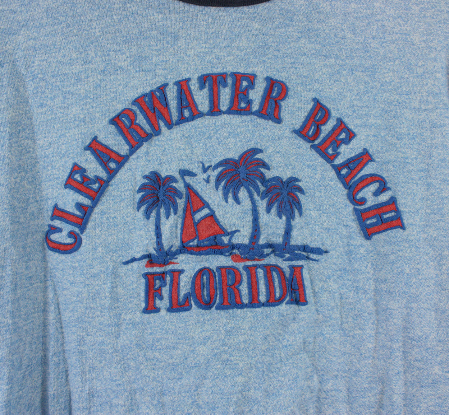 Clearwater Beach Florida Cropped Ringer Tee