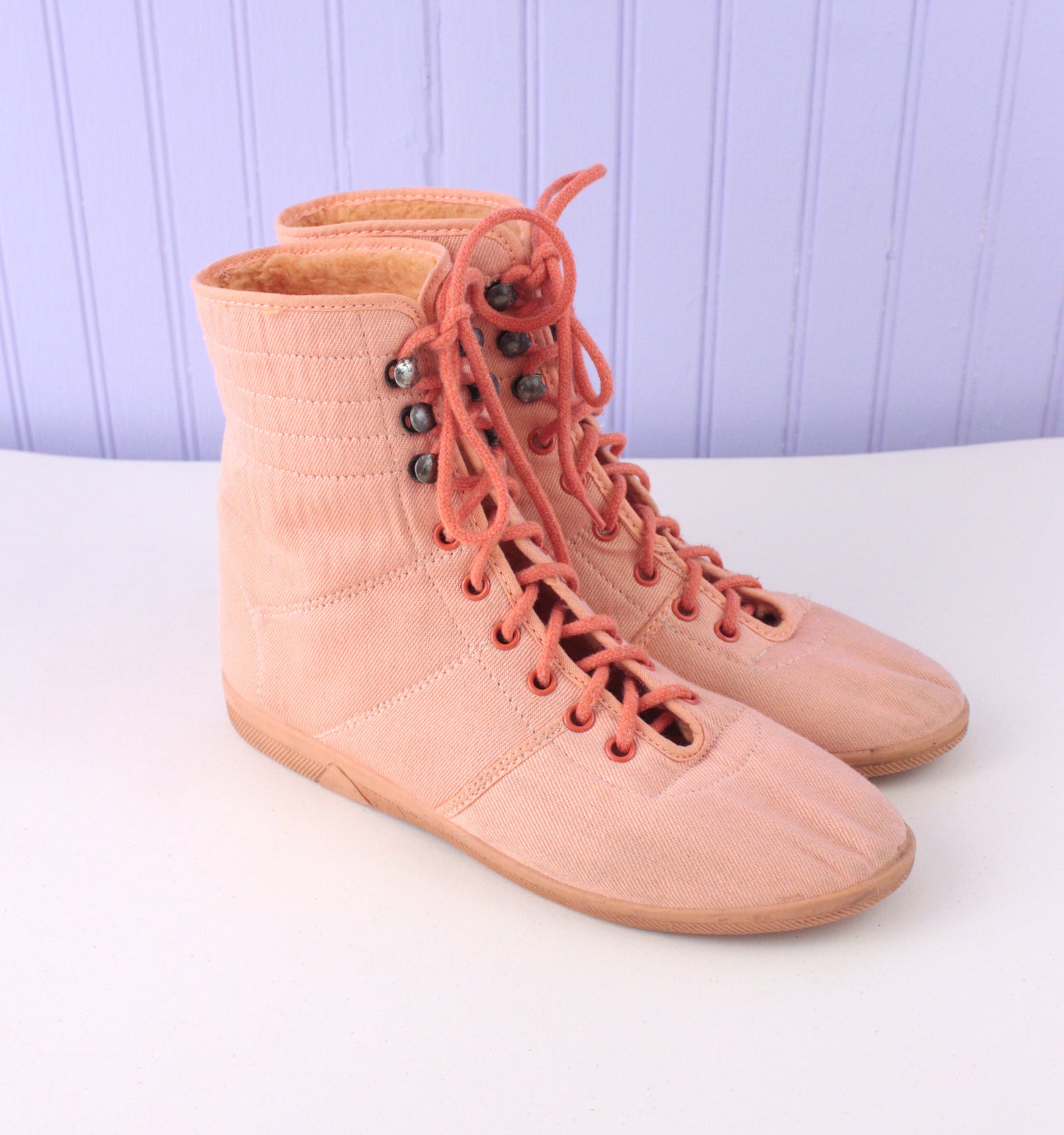 Coral Canvas Women's Booties
