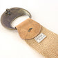 Vintage Woven Natural Belt with large Buckle