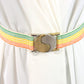 Yin Yang Gold & Silver Cinch Belt Bright Colors