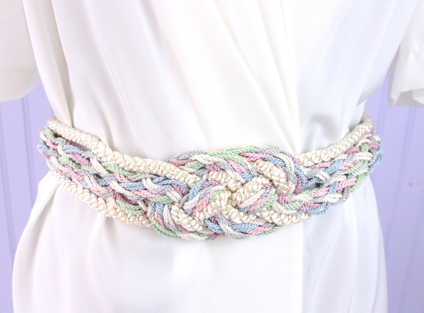 80's Cinch Belt in Pastel Rope