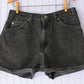 High Waist Black Levi's Shorts Size 4 (small)