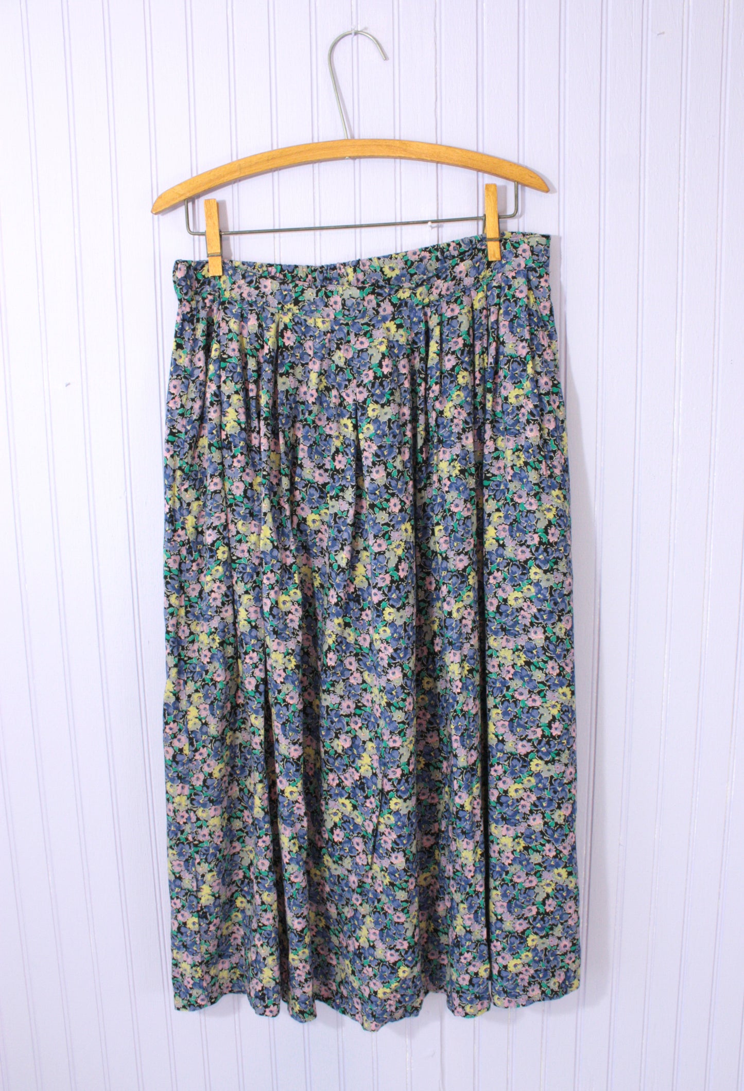 80s Floral Maxi Skirt